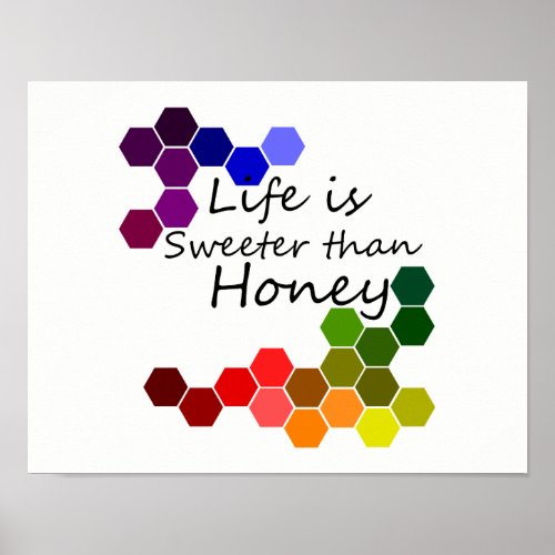 Honey Theme With Positive Words Poster