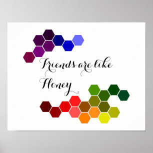 Honey Theme With Positive Words Poster