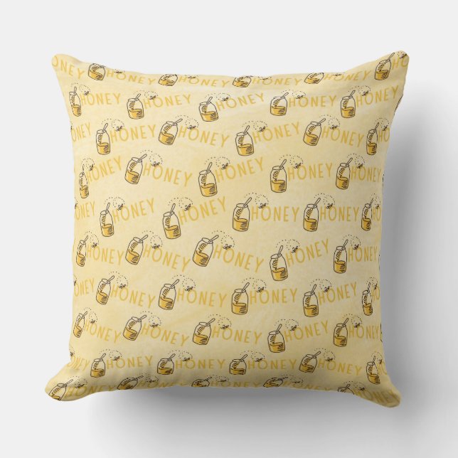 Honey Throw Pillow (Front)
