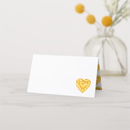 Honey topaz heart watercolor guest place cards