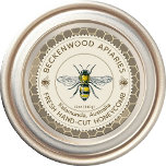 Honey Vintage Bee Fresh Honeycomb label Beekeeper<br><div class="desc">This honeycomb or comb honey label has vintage honeybee illustrations with a simulated 3D kraft and ivory-colored background. Beekeepers can use this label for multiple products such as honey,  creamed honey,  Comb Honey,  beeswax,  soap or candles. Customize with your Apiary name,  location and net wt.</div>