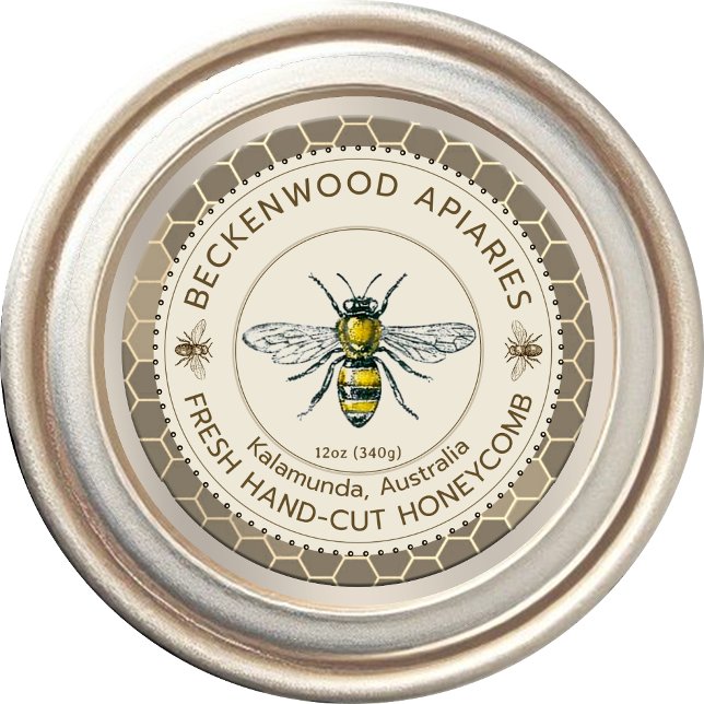 Honey Vintage Bee Fresh Honeycomb label Beekeeper  (Creator Uploaded)