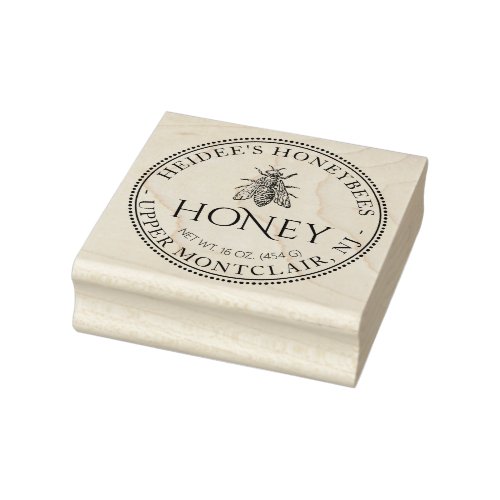 Honey Vintage Honeybee Your Name Here Stamp