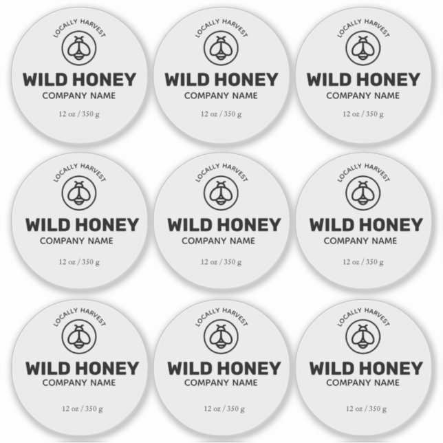Honey Vinyl Transparent Label (Front)