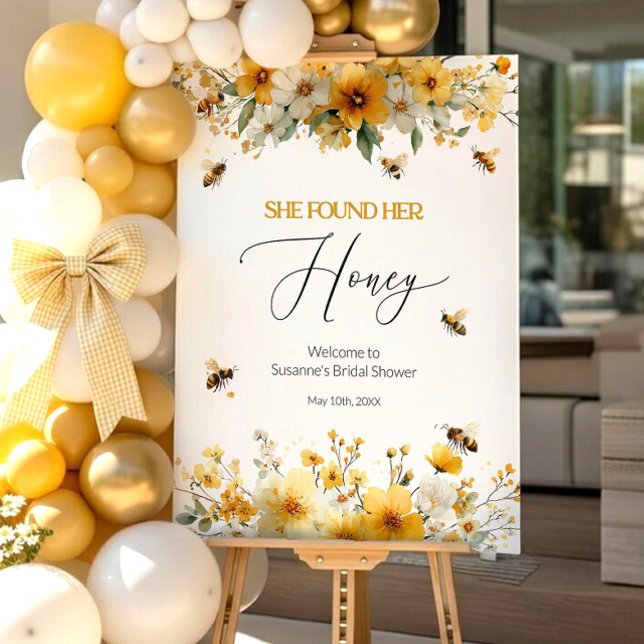 Honey Welcome Sign Template, Bride to Bee Bridal  (Creator Uploaded)