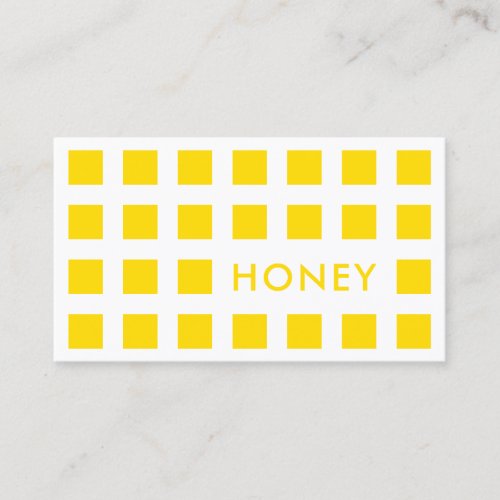 honey yellow mod squares business card