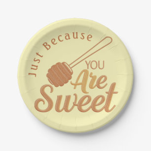 Honey Yellow Rustic Charm Party Paper Plates