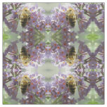 Honeybee and Buddleia Flowers Patterned Animal Fabric