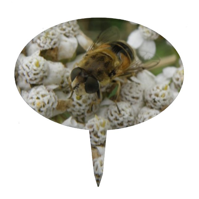 Honeybee and Flowers Cake Pick (Front)