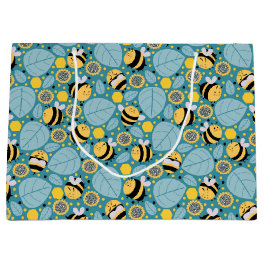 Honeybee and Sunflowers Large Gift Bag