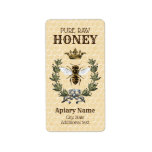 Honeybee  Apiary Crown And Wreath Label at Zazzle