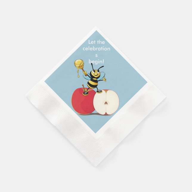 Honeybee Apple Rosh HaShana Napkins (Corner)