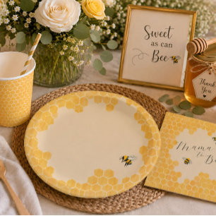 Honeybee Baby Shower Paper Plates