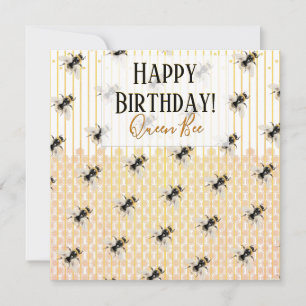 Honeybee Beehive   Birthday Card