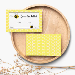 Honeybee Bridal Shower Guess The Kisses Game Card