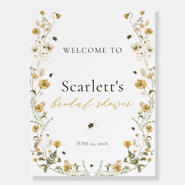 Honeybee Bride to Bee Bridal Shower Welcome Sign (Front)