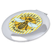 Honeybee Bumblebee Queen Bee Honey | Personalized Makeup Mirror (Turned)