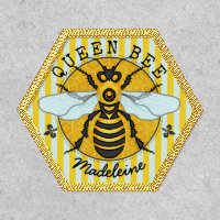 Honeybee Bumblebee Queen Bee Honeycomb Custom Name