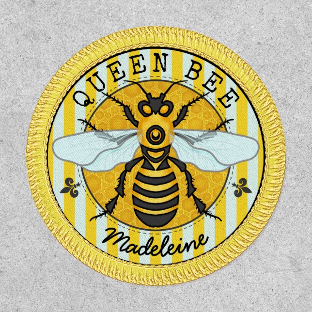 Honeybee Bumblebee Queen Bee Pretty | Personalized Patch (Front)
