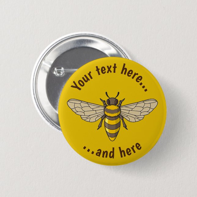 Honeybee Button (Front & Back)