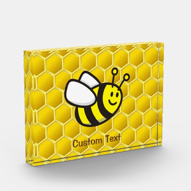 Honeybee Cartoon Acrylic Award (Left)