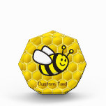 Honeybee Cartoon Acrylic Award at Zazzle