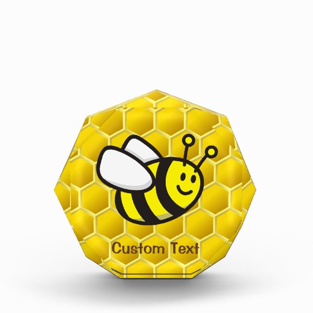 Honeybee Cartoon Acrylic Award (Front)