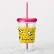 Honeybee Cartoon Acrylic Tumbler