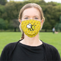 Honeybee Cartoon Adult Cloth Face Mask