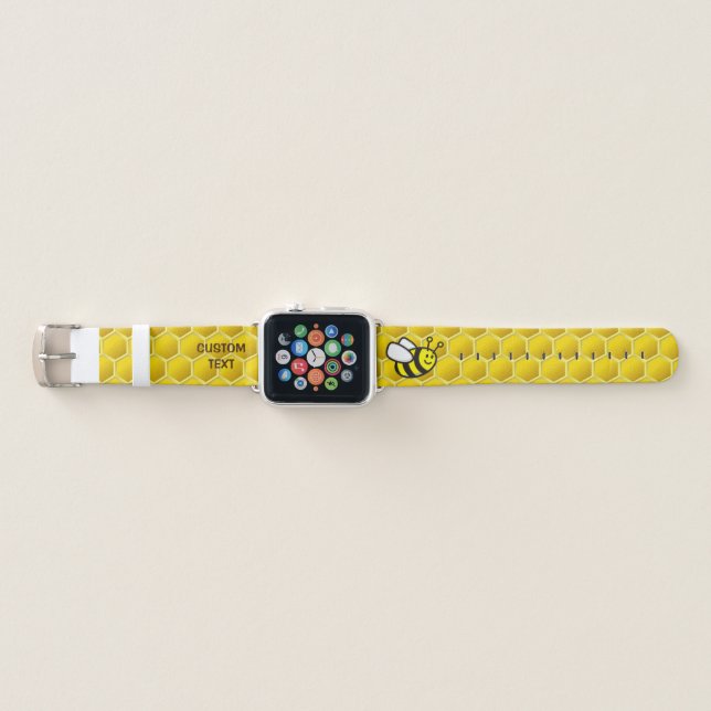 Honeybee Cartoon Apple Watch Band (Front)