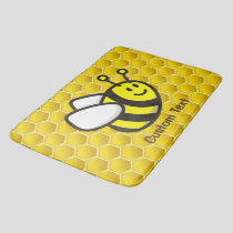 Honeybee Cartoon Bath Mat