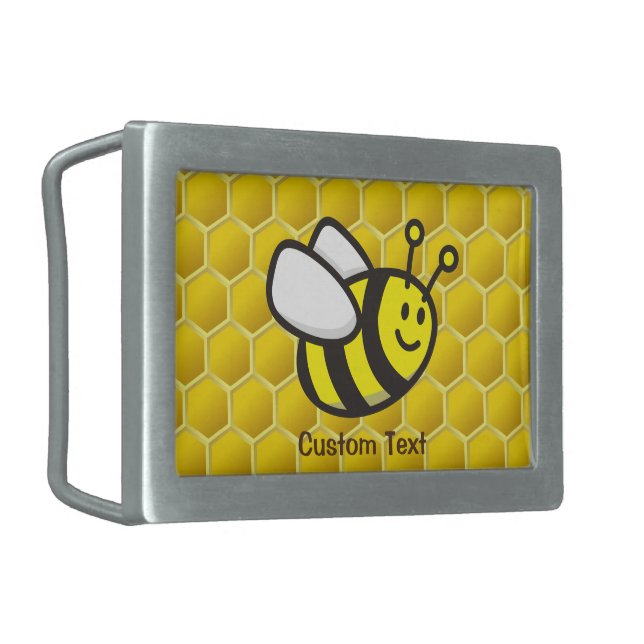 Honeybee Cartoon Belt Buckle (Front Left)