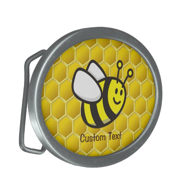 Honeybee Cartoon Belt Buckle (Front Left)