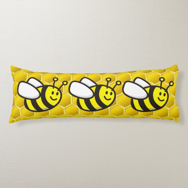 Honeybee Cartoon Body Pillow (Front)