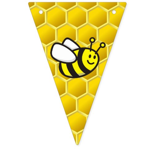 Honeybee Cartoon Bunting Flags