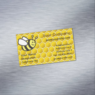 Honeybee Cartoon Business Card Magnet