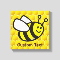 Honeybee Cartoon Canvas Print