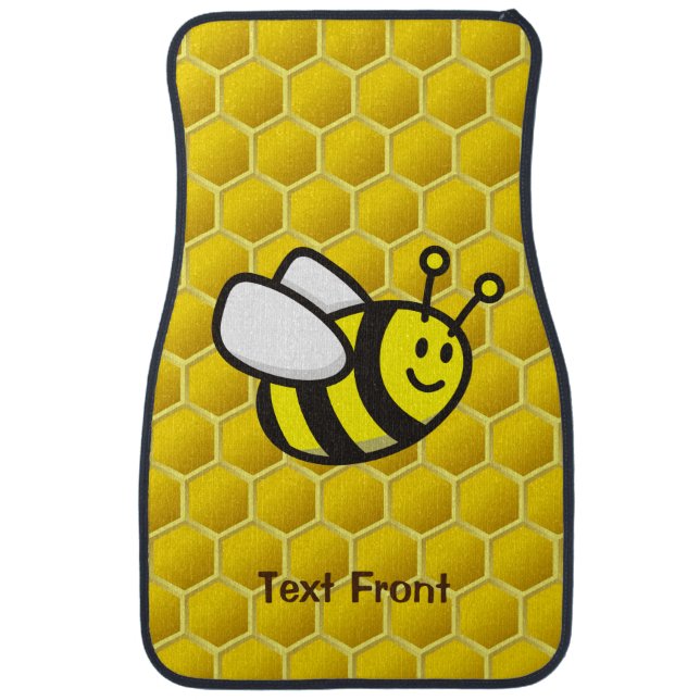 Honeybee Cartoon Car Floor Mat (Front)