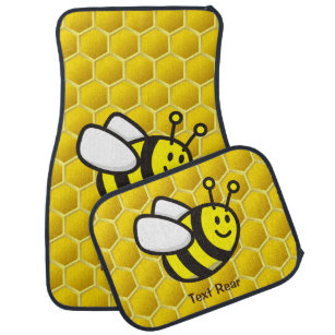 Cartoon Bee Car Floor Mats Zazzle