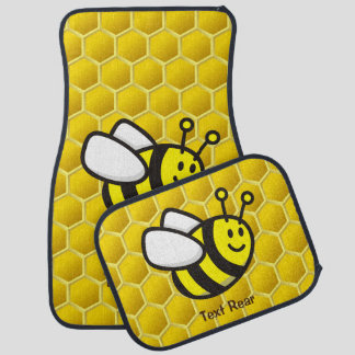 Honeybee Cartoon Car Floor Mat
