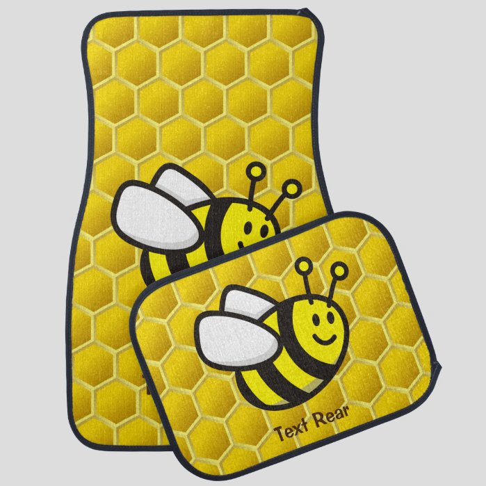 Honeybee Cartoon Car Floor Mat Honeybee Cartoon Car Floor Mat