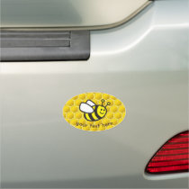 Honeybee Cartoon Car Magnet