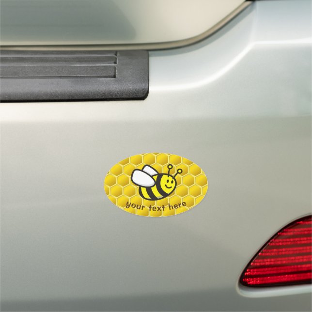 Honeybee Cartoon Car Magnet (In Situ)