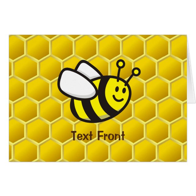 Honeybee Cartoon Cards (Front Horizontal)