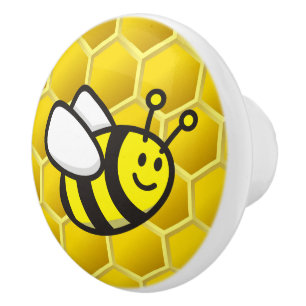 Honeybee Cartoon Ceramic Knob