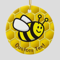 Honeybee Cartoon Ceramic Ornament