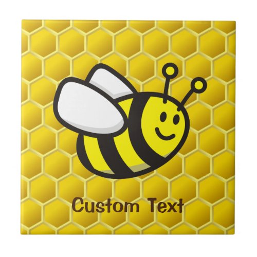 Honeybee Cartoon Ceramic Tile