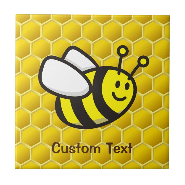 Honeybee Cartoon Ceramic Tile (Front)
