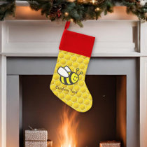 Honeybee Cartoon Christmas Stocking
