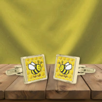 Honeybee Cartoon Cufflinks